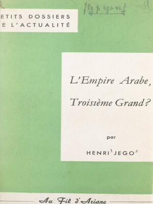 cover image of L'Empire arabe, troisième Grand ?